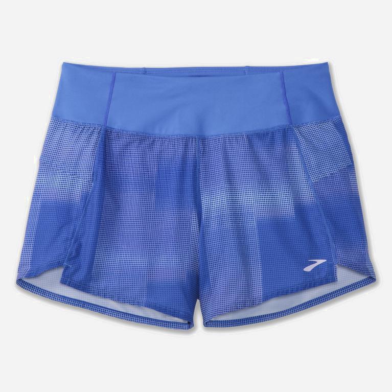 Brooks Women's Chaser 5 Running Shorts Singapore - Bluetiful Altitude Print (40285-NTCZ)